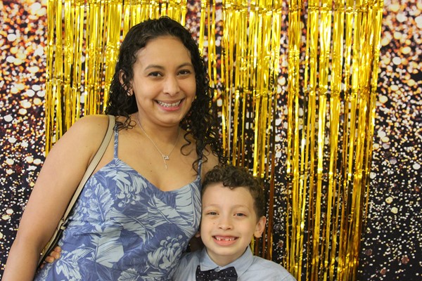 Mom with her son at the VIP Dance.